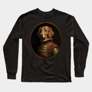 Victorian Noble Golden Retriever - Oil Painting Style Long Sleeve T-Shirt